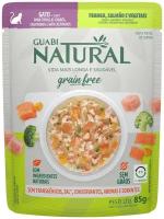 Влажный корм Guabi Natural Cat GRAIN FREE беззерновой, суп для кошек, курица, лосось и овощи, паучи 85гр