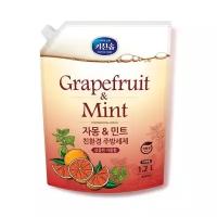 Гель для мытья посуды с ароматом грейпфрута и мяты Mukunghwa Grapefruit & Mint Dishwashing Detergent Refill, 1200 мл