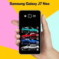Силиконовый чехол на Samsung Galaxy J7 Neo Машины / для Самсунг Галакси Джей 7 Нео