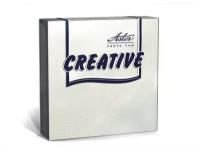 Салфетки бумажные Aster Creative (3-слойные, 24x24 см, белые с тиснением, 20 штук в упаковке)