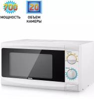 Микроволновая печь BBK 20MWS-703M/W white (20л, 700Вт, соло, механическое управление) (20MWS-703M/W)