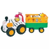 Развивающая игрушка Kiddieland Трактор Сафари, белый/желтый/зеленый
