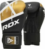 Боксерские перчатки RDX F7 8oz черный/золотой