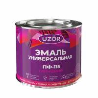 Алкидная эмаль универсальная дерево, металл Узор ПФ-115 глянцевая желтая 0,8 кг