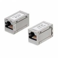 Проходной адаптер Cabeus, RJ45-RJ45 (8p8c), категория 5е, экранированный CA-8p8c-C5e-SH