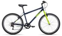 Велосипед 26" Altair MTB HT 26 1.0 7 ск Темно-синий/Зеленый 20-21 г, 19" RBKT1M166013