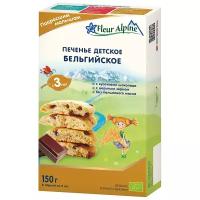 Печенье детское Fleur Alpine Органик "Бельгийское с кусочками шоколада", с 3-х лет, 150 г