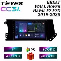 Штатная магнитола Teyes CC3L/ Great Wall Hover Haval F7 - F7X 2019-2020/Грэйт Вол/Ховер/Хавал/ 4+32GB/4G/ головное устройство/ мультимедиа/2 din