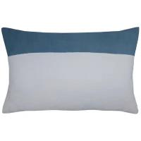 Наволочка - чехол для декоративной подушки на молнии T&I Annabella 45 х 65 см., серый, синий
