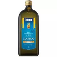 Масло оливковое De Cecco нерафинированное Extra Virgin Classico, стеклянная бутылка, 1 л