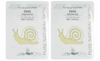 The Saem Маска на тканевой основе Pure Natural Mask Sheet, Snail Brightening, 2 шт
