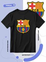 Футболка SMAIL-P логотип футбольного клуба Барселона, размер 5XL, черный