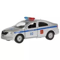 Легковой автомобиль ТЕХНОПАРК Skoda Rapid Полиция (SB-18-22-SR-P-WB) 1:32, 3 см, серебристый
