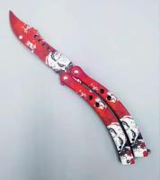 Нож бабочка туристический универсальный Джокер 22см, для похода, охоты, рыбалки длина лезвия 9см. Сувенир подарок мужчине на день рождения, новый год