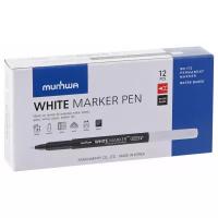 MunHwa Маркер перманентный WHITE MARKER, белый пулевидный 1мм WPM-05