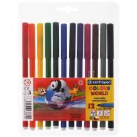 Фломастеры Centropen "Colour World", 12цв., трехгранные, смываемые, блистер