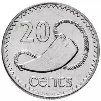 Монета Фиджи 20 центов (cents) 1992 F111102