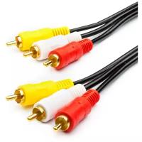 Кабель 3RCA x 3RCA -3.0 м. Geplink (AT1004) (черный)