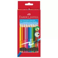 116612 Карандаши цветные стираемые Faber-Castell, 12цв., заточен., картон, европодвес