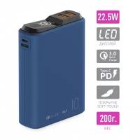 Внешний аккумулятор Power bank QS-10/ 10000mAh / быстрая зарядка QuickCharge3.0 и PowerDelivery / синий