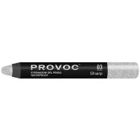 Provoc Eyeshadow Pencil 03 Тени-карандаш водостойкие (мокрый асфальт, шиммер)