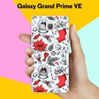 Силиконовый чехол на Samsung Galaxy Grand Prime VE Узор Рождественский / для Самсунг Галакси Гранд Прайм ВЕ Дуос