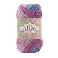 Пряжа Alize Bella Batik 100 голубой-лиловый-розовый-фиолетовый (3686), 100%хлопок, 360м, 100г, 5шт