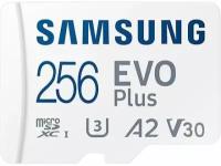 Карта памяти MicroSD Samsung microSDXC 256Gb Class10 UHS-I U3+ microSD Adapter