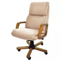 Компьютерное кресло Надир 1Д эко-кожа, цвет бежевый/светлый орех