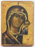 Православная Икона Божией Матери Казанская, деревянная иконная доска, левкас, ручная работа (Art.1119М)