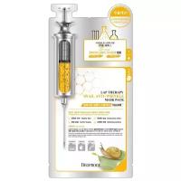 DEOPROCE LAP THERAPY AMPOULE MASKPACK SNAIL ANTI-WRINKLE Антивозрастная тканевая маска для лица с муцином улитки 2+25г