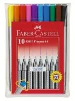 Капиллярная ручка Faber Castell Капиллярные ручки GRIP 0.4 мм, 10 цветов в футляре