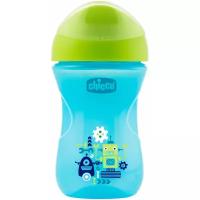 Поильник Chicco Easy Cup, 266 мл голубой/зеленый