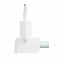 Адаптер-переходник Europlug (Евровилка) для блоков питания Apple MacBook/iPad/iPhone, белый