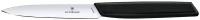 Нож Victorinox кухонный Swiss Modern (6.9003.10) стальной универсальный лезв.100мм прямая заточка черный