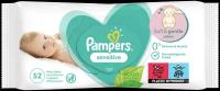 Детские Влажные Салфетки Pampers Sensitive, 52 шт. - Procter and Gamble