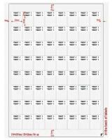 Комплект наклеек самоламинир. WMBL-25х33-A4L-WH для печ. на лазерн. принт. 25ммх33мм (1 лист-64 наклейки) Hyperline 43989