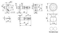 Ручка защелка 6072 SB-P (без фиксатора) матовое золото