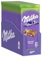 Milka молочный шоколад Милка цельный Фундук, 19 шт по 85 г