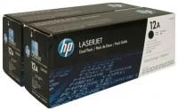 Двойная упаковка лазерный картридж Hewlett Packard Q2612AF (HP 12A) Black