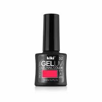 Гель-лак для ногтей KIKI оттенок 52 GEL UV&LED, розовый неон, 6 мл