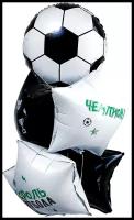 Фонтан из шаров «Футбол-2», для мальчика, латекс, фольга, 5 шт