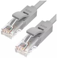 GCR Патч-корд прямой 2.5m UTP кат.5e, серый, 24 AWG, литой, ethernet high speed 1 Гбит/с, RJ45, T568B