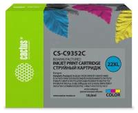 Картридж струйный Cactus CS-C9352C №22XL многоцветный (18мл) для HP DJ 3920/3940/D1360/D1460/D1470/D1560/D2330/D2360