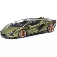 Машинка die-cast Lamborghini Sian FKP 37, 1:24, зеленая, открывающиеся двери