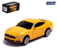 Машина металлическая FORD MUSTANG, 1:64, цвет жёлтый