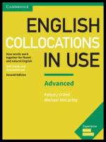 English Collocations in Use Advanced Book with Answers