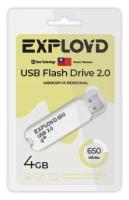 Флешка USB 2.0 Exployd 4 ГБ 650 ( EX-4GB-650-White )