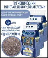 Наполнитель для животных «Барсик» Crystals с силикагелем 4,54 л, 3 шт