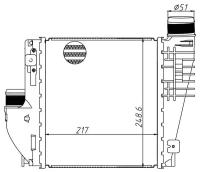 ОНВ (радиатор интеркулера) для автомобилей Peugeot 3008 (16-)/308 (13-)/Citroen C4 Picasso (13-) LRIC 2001 LUZAR